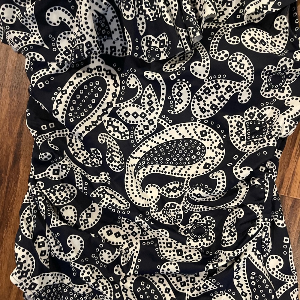Boden Black and White One-Shoulder Swimsuit - Picture 2 of 3